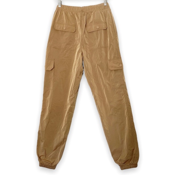 Good American Essential Shine Boyfriend Cargo Pants Putty Size 1 Small High Rise - Picture 5 of 11